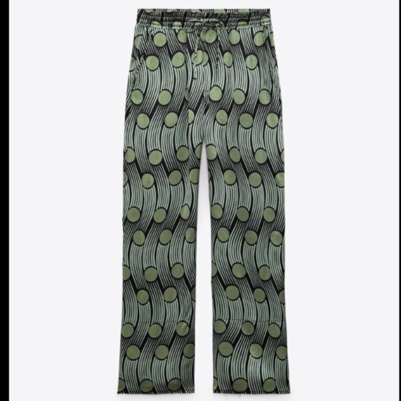 Zara Green Patterned Matching Set - Picture 4 of 6